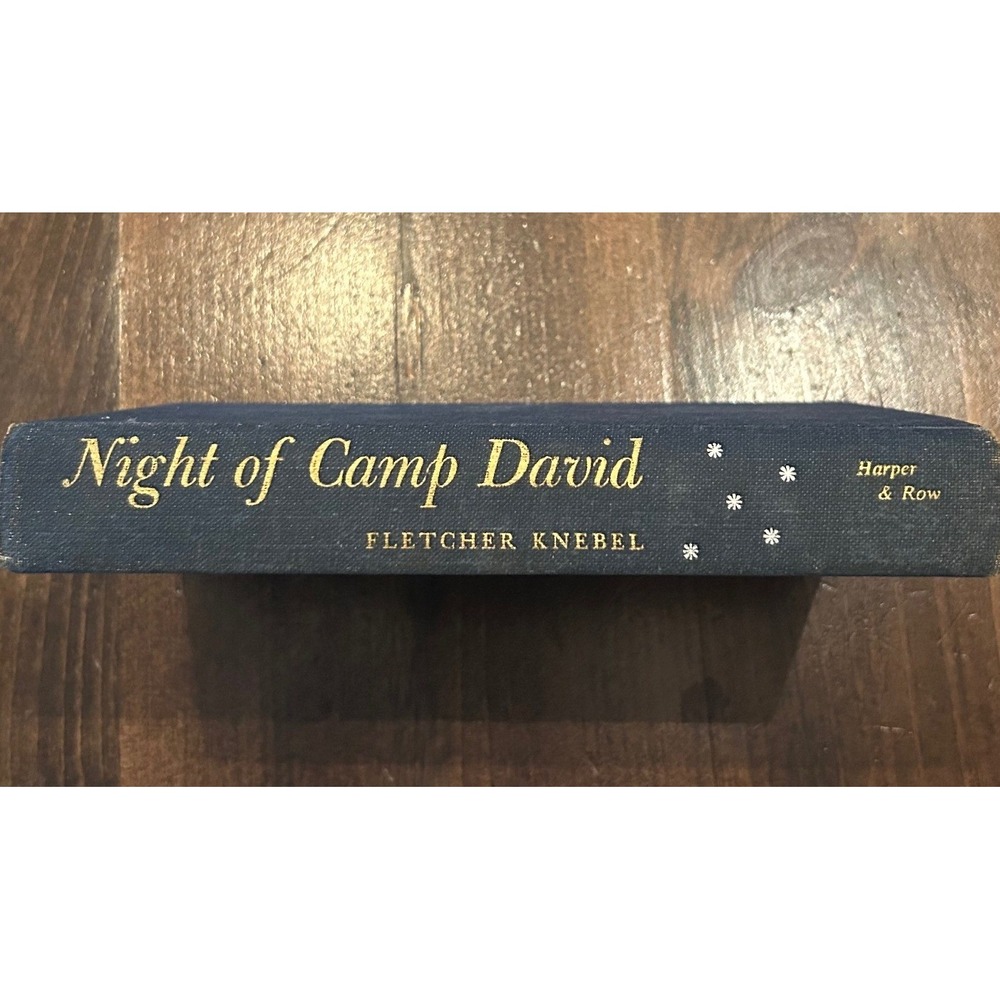 Vintage Night of Camp David Fletcher Knebel 1965 Blue Hardcover Book Movie Prop